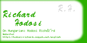 richard hodosi business card